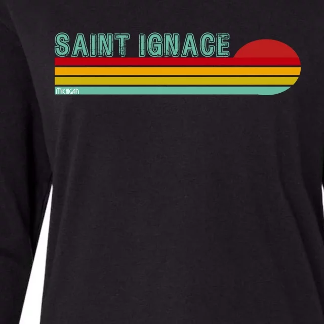 Saint Ignace Michigan Womens Cotton Relaxed Long Sleeve T-Shirt