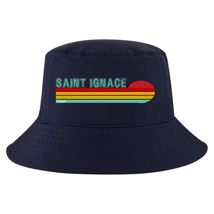 Saint Ignace Michigan Cool Comfort Performance Bucket Hat