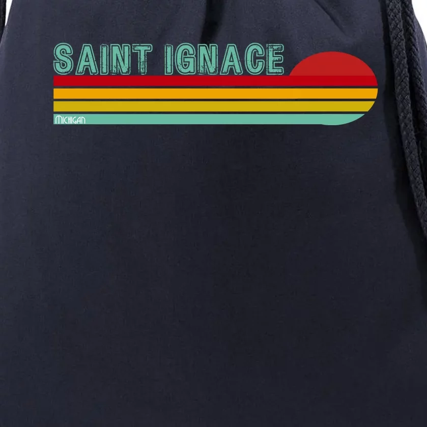 Saint Ignace Michigan Drawstring Bag