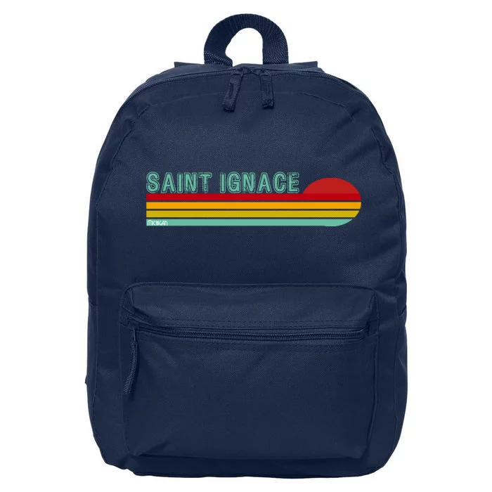 Saint Ignace Michigan 16 in Basic Backpack