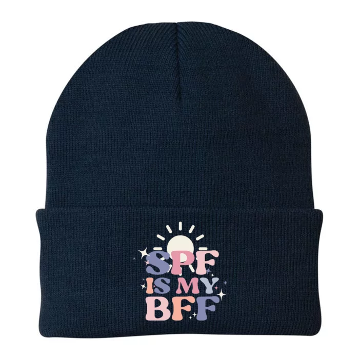 Spf Is My Bff Sunscreen Skincare Esthetician Knit Cap Winter Beanie