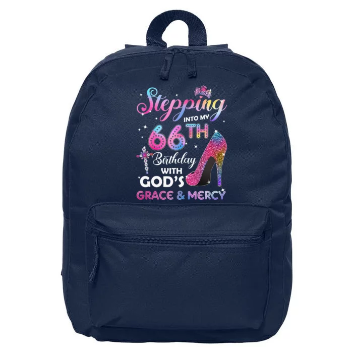 Stepping Into My 66th Birthday Gift Women 66 Years Old Pumps 16 in Basic Backpack