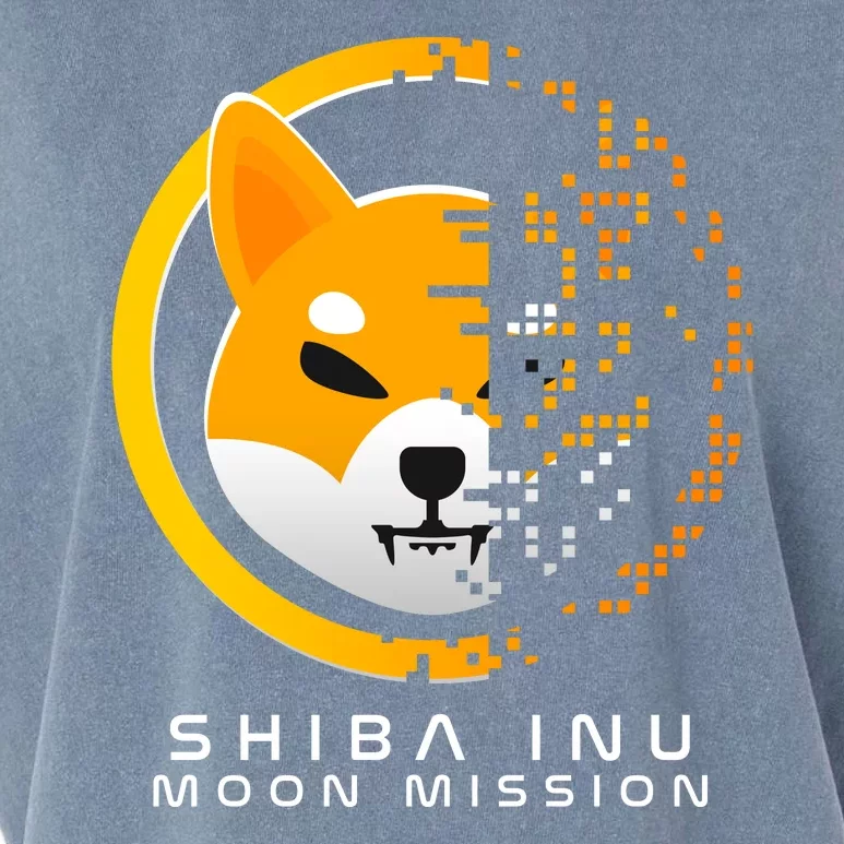 Shiba Inu Moon Mission DOGE Coin Cryptocurrency Garment-Dyed Women's Muscle Tee