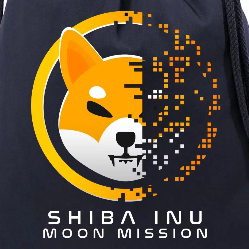 Shiba Inu Moon Mission DOGE Coin Cryptocurrency Drawstring Bag