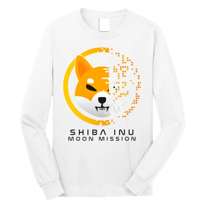 Shiba Inu Moon Mission DOGE Coin Cryptocurrency Long Sleeve Shirt