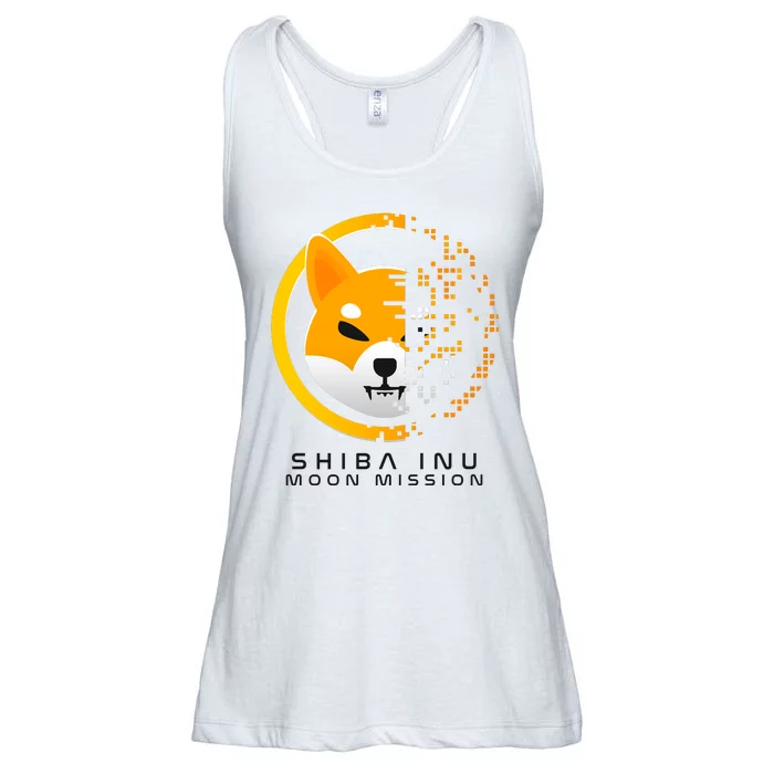 Shiba Inu Moon Mission DOGE Coin Cryptocurrency Ladies Essential Flowy Tank