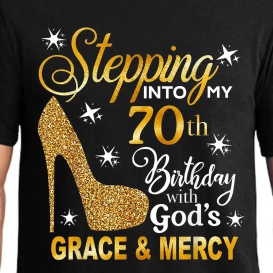 Stepping into my 70th birthday with God's grace & Mercy Pajama Set