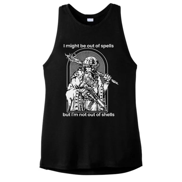 Samwise7rpg I Might Be Out Of Spells But IM Not Out Of Shells Ladies Tri-Blend Wicking Tank