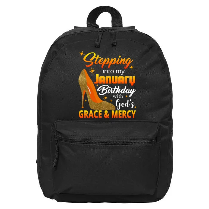 Stepping Into My January Birthday With God's Grace And Mercy 16 in Basic Backpack