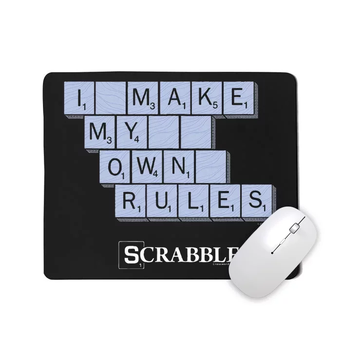 Scrabble I Make My Own Rules Vintage Letter Tile Mousepad