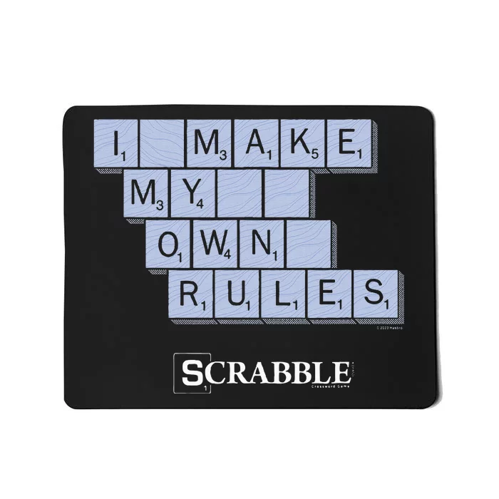 Scrabble I Make My Own Rules Vintage Letter Tile Mousepad