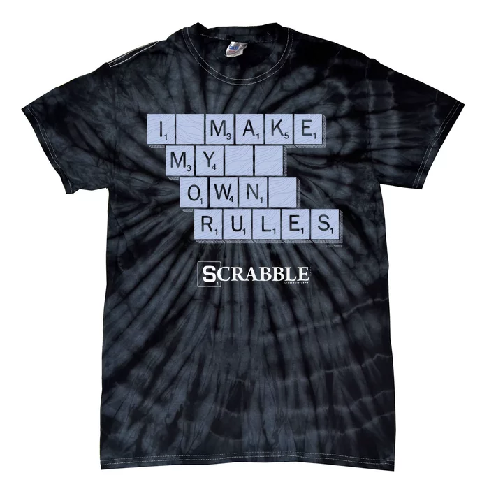 Scrabble I Make My Own Rules Vintage Letter Tile Tie-Dye T-Shirt