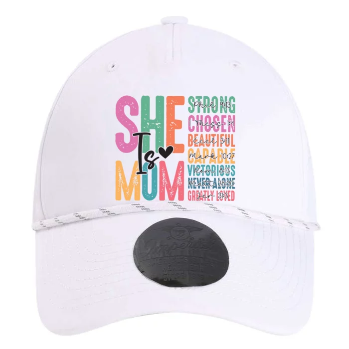 She Is Mom Retro Mother Blessed Mom Performance The Dyno Cap