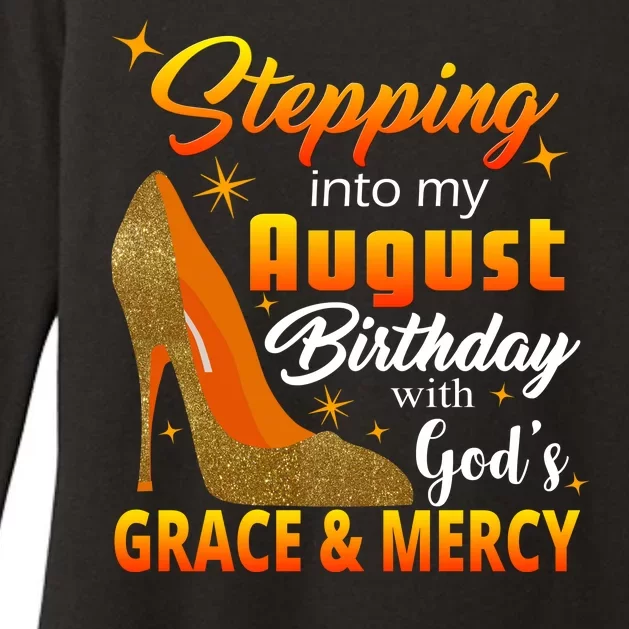 Stepping Into My August Birthday With God's Grace And Mercy Womens CVC Long Sleeve Shirt