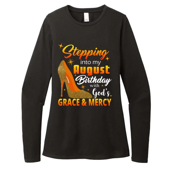 Stepping Into My August Birthday With God's Grace And Mercy Womens CVC Long Sleeve Shirt