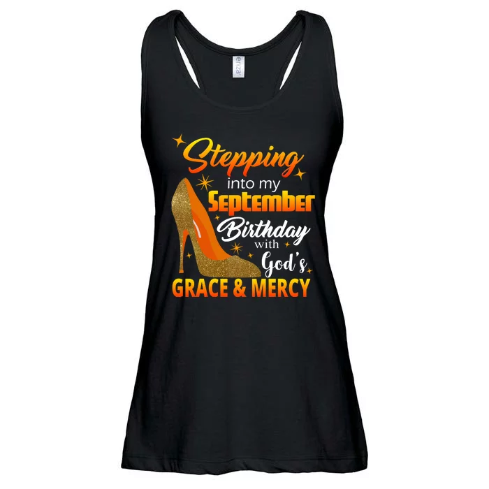 Stepping Into My September Birthday With God's Grace And Mercy Ladies Essential Flowy Tank