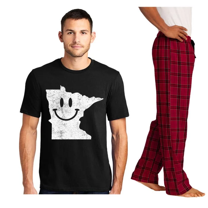 Smiling In Mn – Funny Minnesota Happy Face Pajama Set