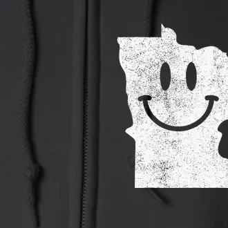 Smiling In Mn – Funny Minnesota Happy Face Full Zip Hoodie