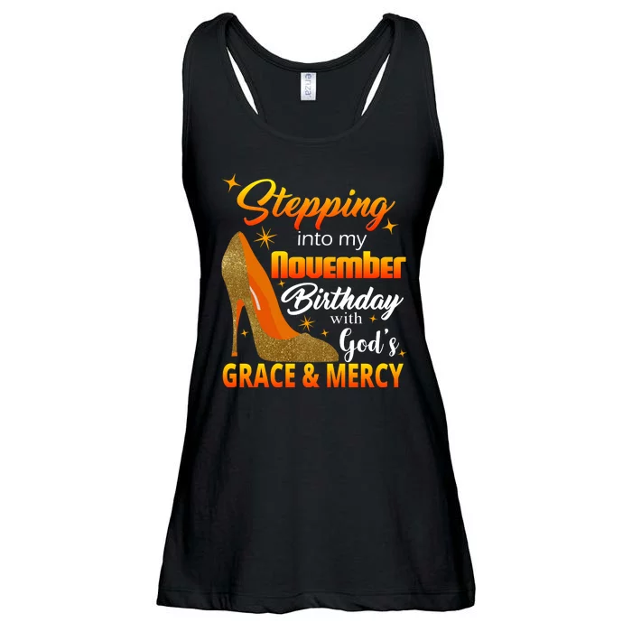 Stepping Into My November Birthday With God's Grace And Mercy Ladies Essential Flowy Tank