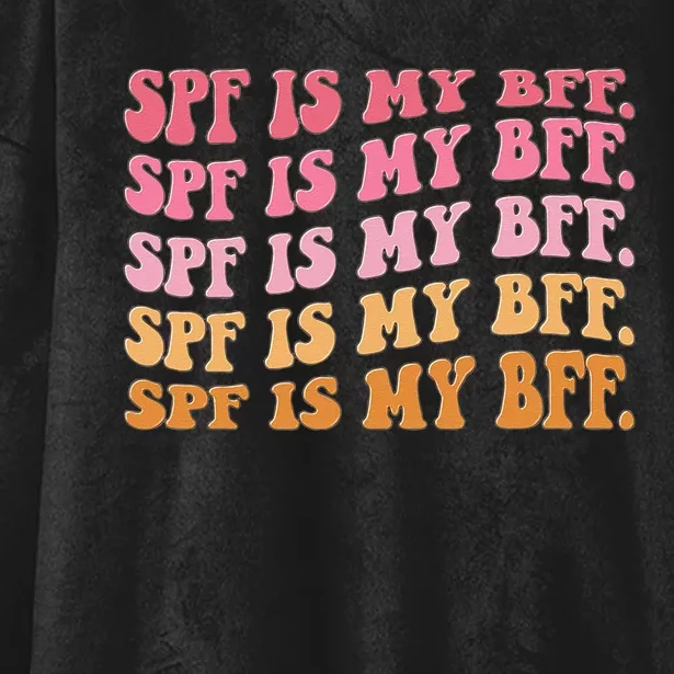 SPF Is My BFF Dermatology Dermatologist Sunscreen Skincare Hooded Wearable Blanket