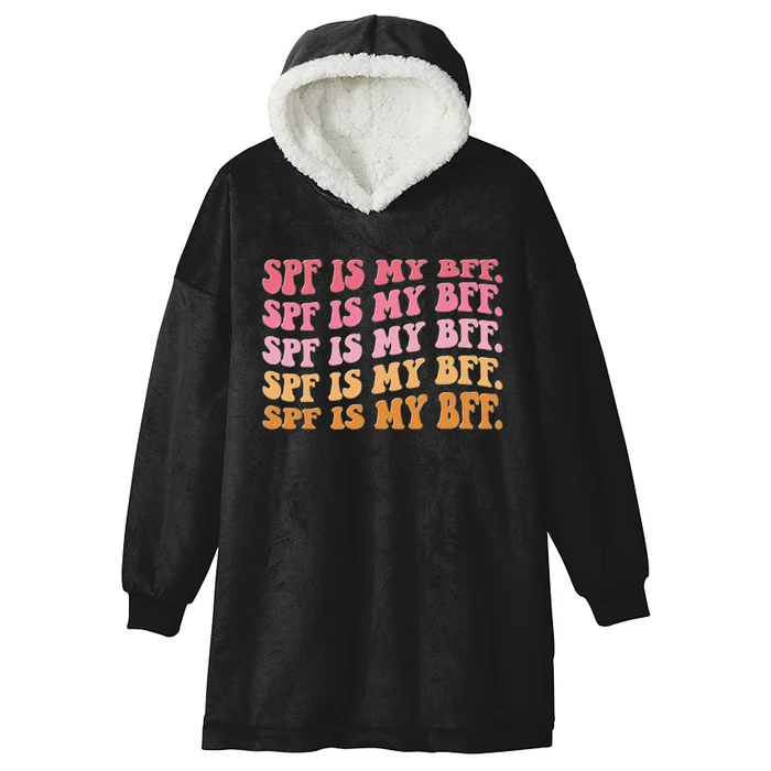 SPF Is My BFF Dermatology Dermatologist Sunscreen Skincare Hooded Wearable Blanket