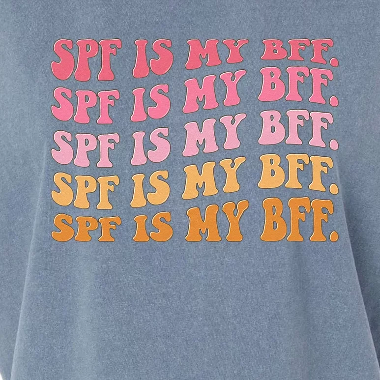 SPF Is My BFF Dermatology Dermatologist Sunscreen Skincare Garment-Dyed Women's Muscle Tee