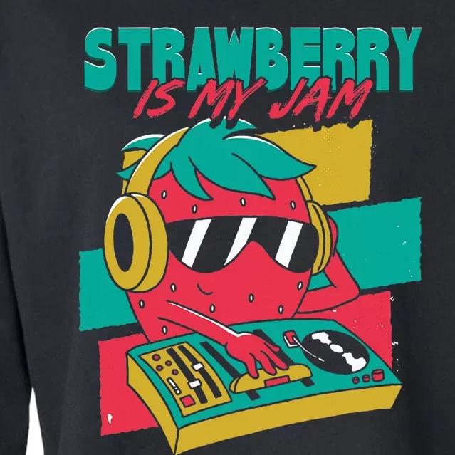 Strawberry Is My Jam Cropped Pullover Crew