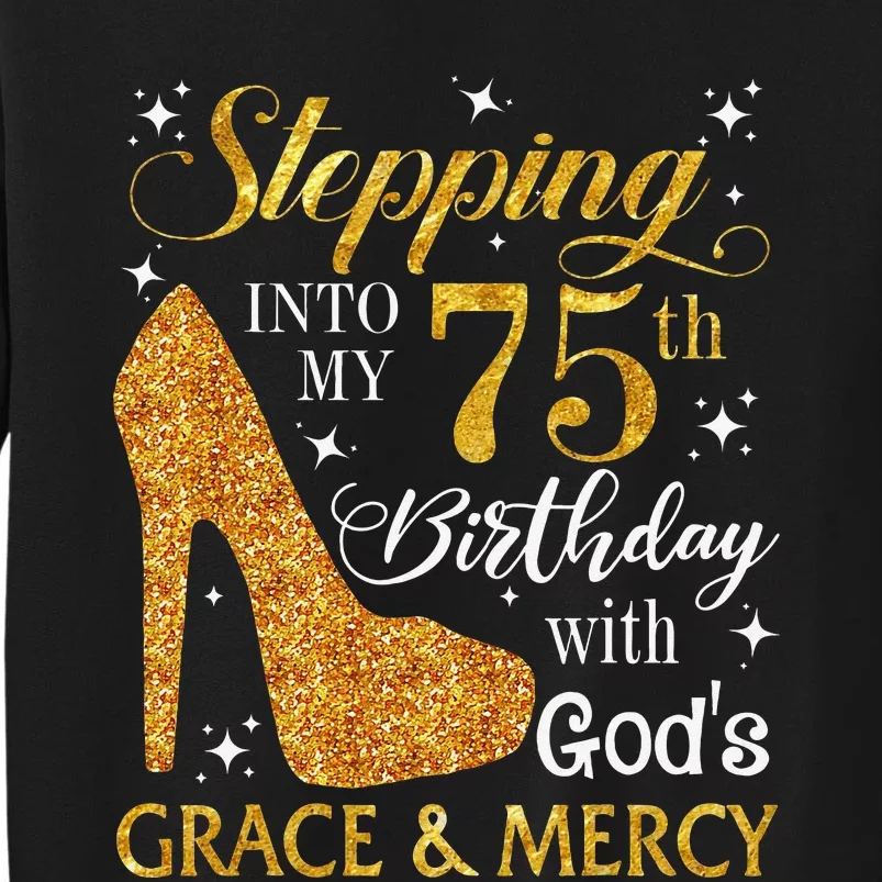 Stepping into my 75th birthday with God's grace & Mercy Tee Sweatshirt