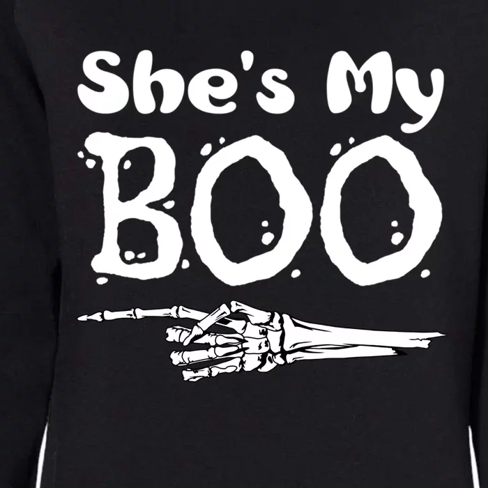 She Is My Boo Cute Matching Couple Halloween Costume Cute Gift Womens California Wash Sweatshirt