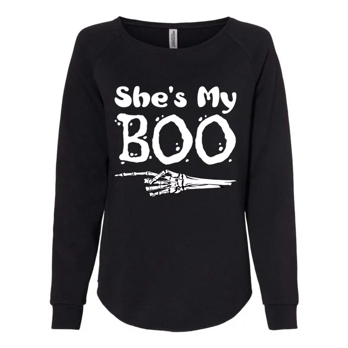 She Is My Boo Cute Matching Couple Halloween Costume Cute Gift Womens California Wash Sweatshirt