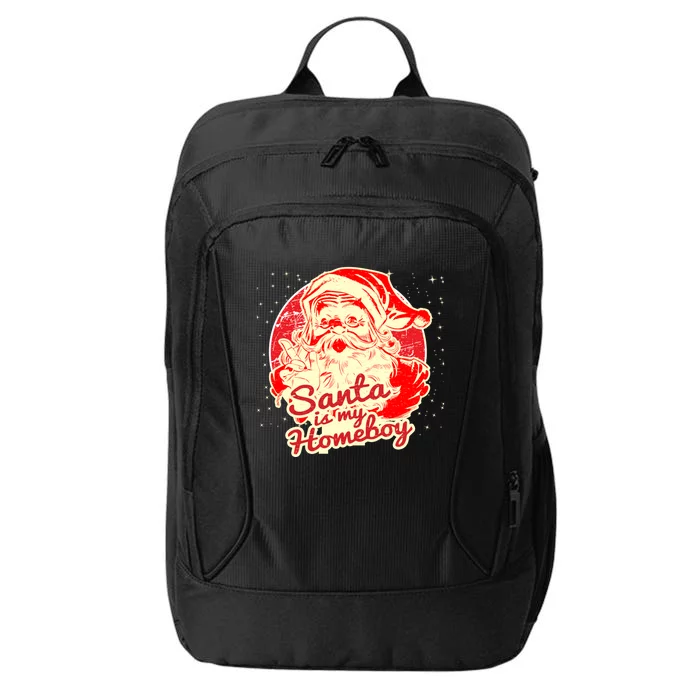 Santa Is My Homeboy Retro Vintage Santa Claus Gift City Backpack