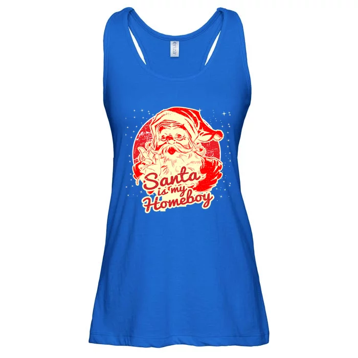 Santa Is My Homeboy Retro Vintage Santa Claus Gift Ladies Essential Flowy Tank