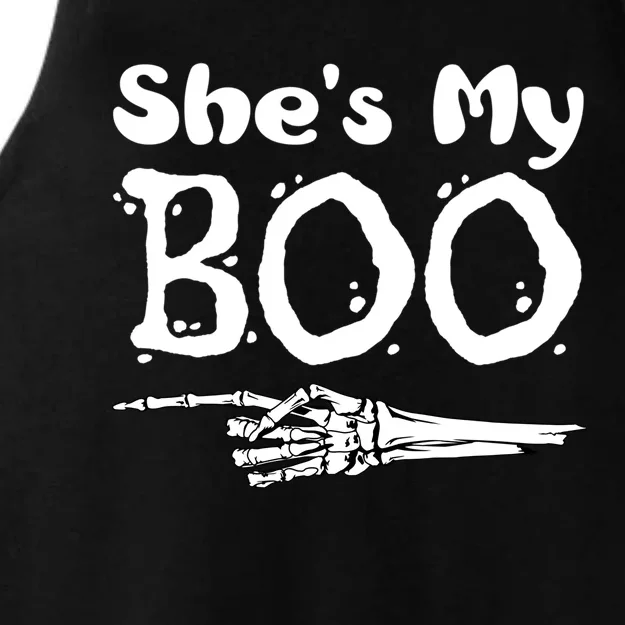 She Is My Boo Cute Matching Couple Halloween Costume Great Gift Ladies Tri-Blend Wicking Tank