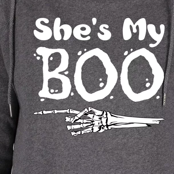 She Is My Boo Cute Matching Couple Halloween Costume Great Gift Womens Funnel Neck Pullover Hood