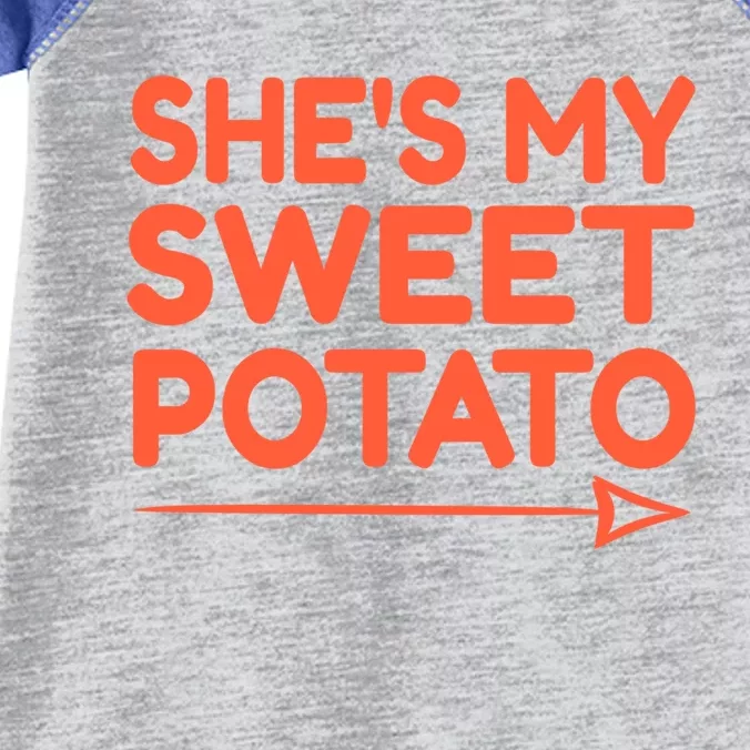 She Is My Sweet Potato Funny I Yam Funny Gift Sweet Potato Lover Gift Infant Baby Jersey Bodysuit