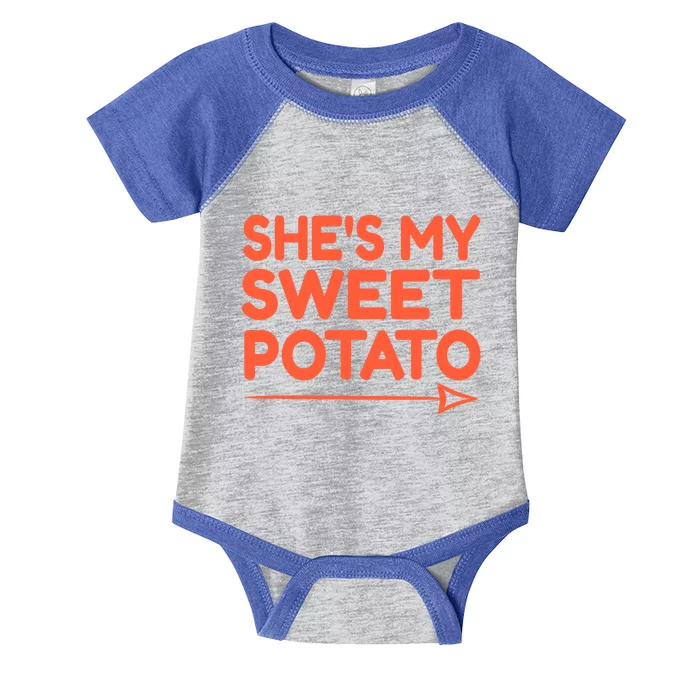 She Is My Sweet Potato Funny I Yam Funny Gift Sweet Potato Lover Gift Infant Baby Jersey Bodysuit