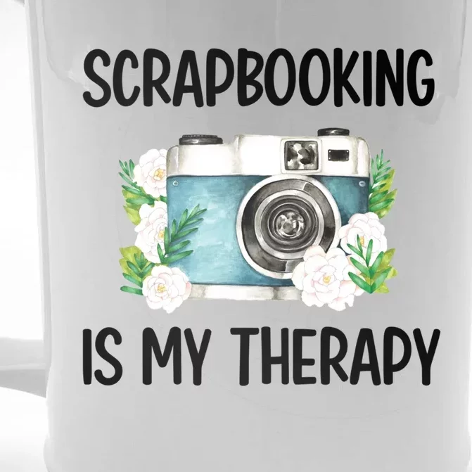 Scrapbooking Is My Therapy Scrapbooker Scrapbook Meaningful Gift Front & Back Beer Stein