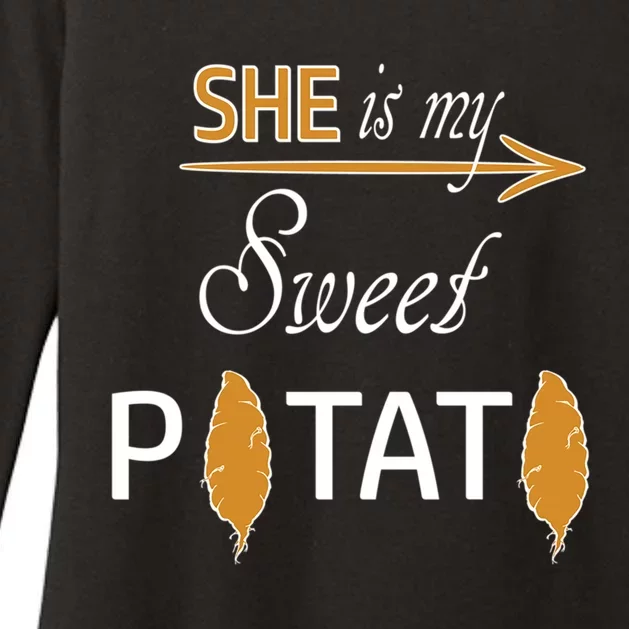 She Is My Sweet Potato Funny Matching Couple Costume Meaningful Gift Womens CVC Long Sleeve Shirt