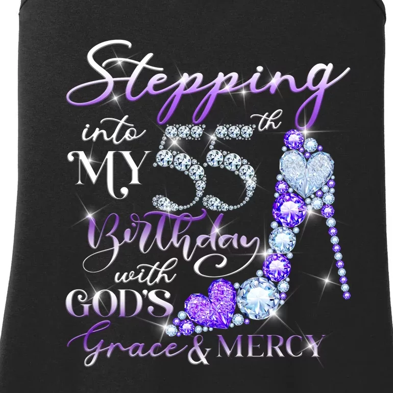 Stepping into my 55th birthday with God's grace & Mercy Ladies Essential Tank