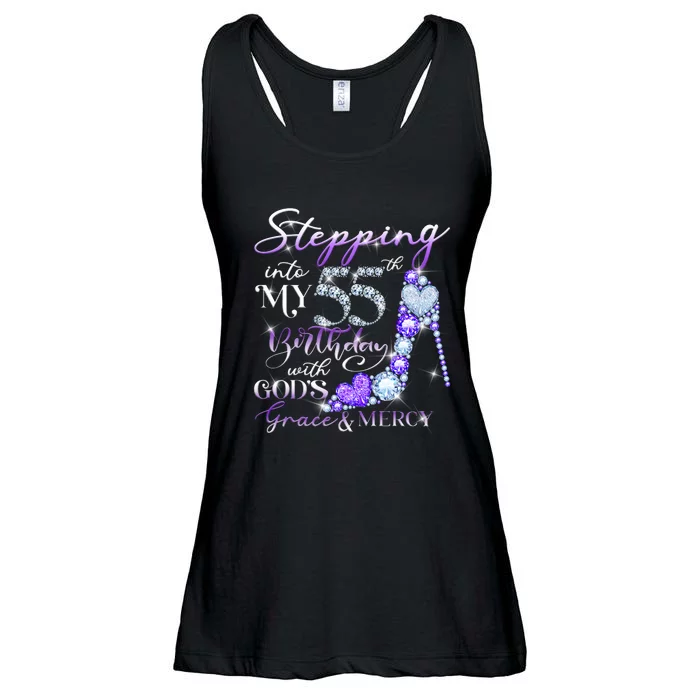 Stepping into my 55th birthday with God's grace & Mercy Ladies Essential Flowy Tank