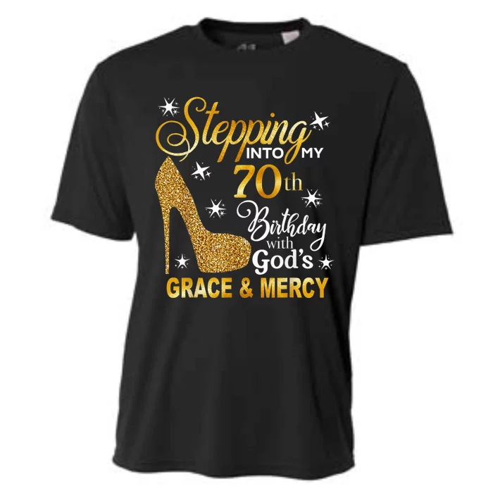 Stepping into my 70th birthday with God's grace & Mercy Cooling Performance Crew T-Shirt