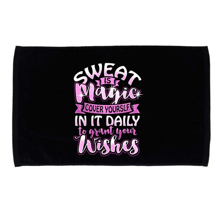 Sweat Is Magic Loves Yoga Practice Yogi Quote Namaste Zen Cute Gift Microfiber Hand Towel