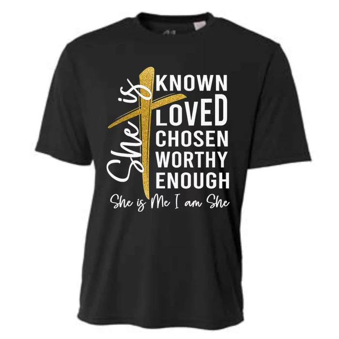 She Is Me I Am She Funny Christian Lover Confident Kind Cooling Performance Crew T-Shirt