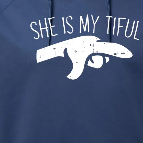 She Is My Tiful Halloween Costume Ghost Matching Couple Gift Performance Fleece Hoodie