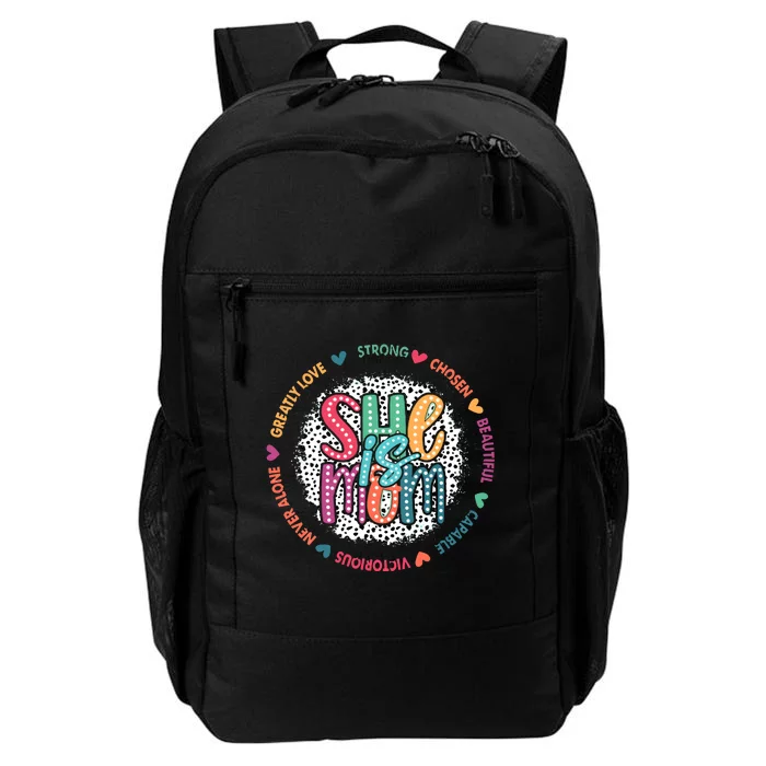 She Is Mom Greatly Love Strong Chosen Beautiful Daily Commute Backpack