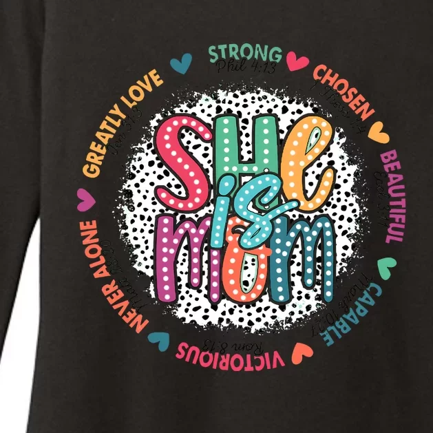 She Is Mom Greatly Love Strong Chosen Beautiful Womens CVC Long Sleeve Shirt