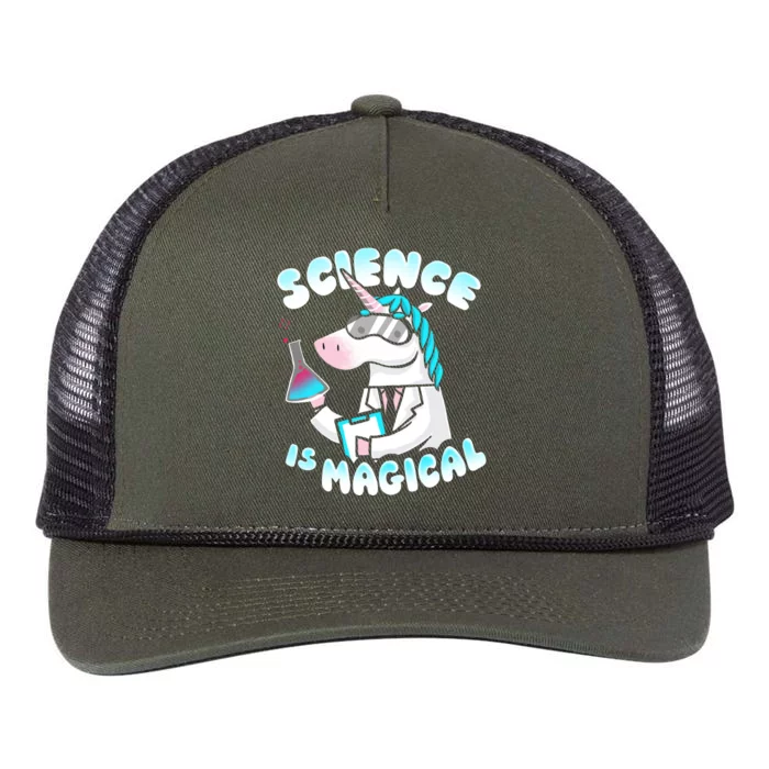 Science Is Magical Lab Unicorn Funny Retro Rope Trucker Hat Cap