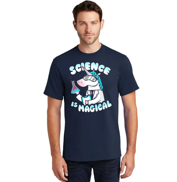 Science Is Magical Lab Unicorn Funny Tall T-Shirt