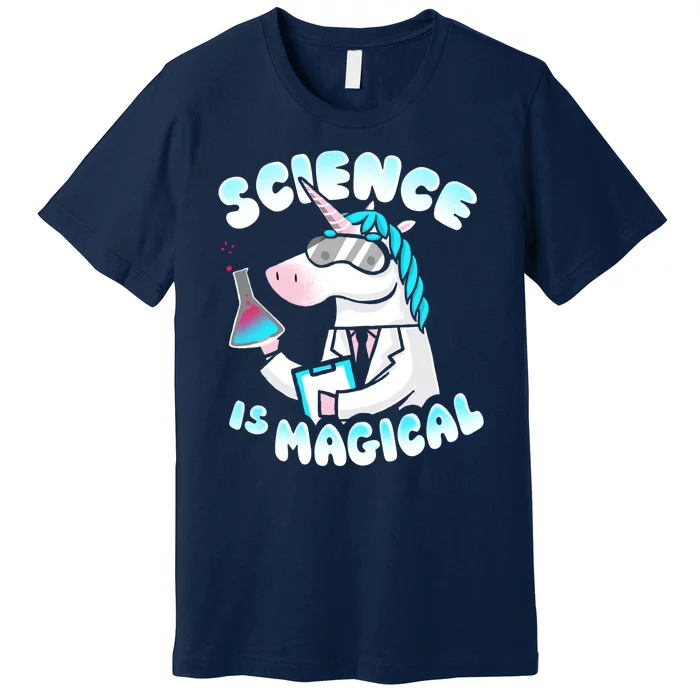 Science Is Magical Lab Unicorn Funny Premium T-Shirt