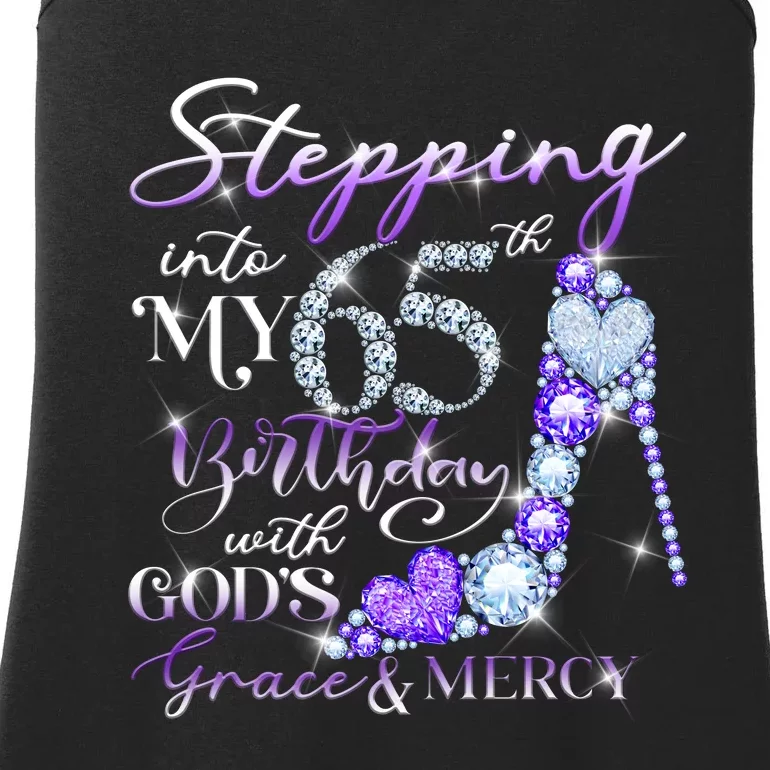 Stepping into my 65th birthday with God's grace & Mercy Ladies Essential Tank